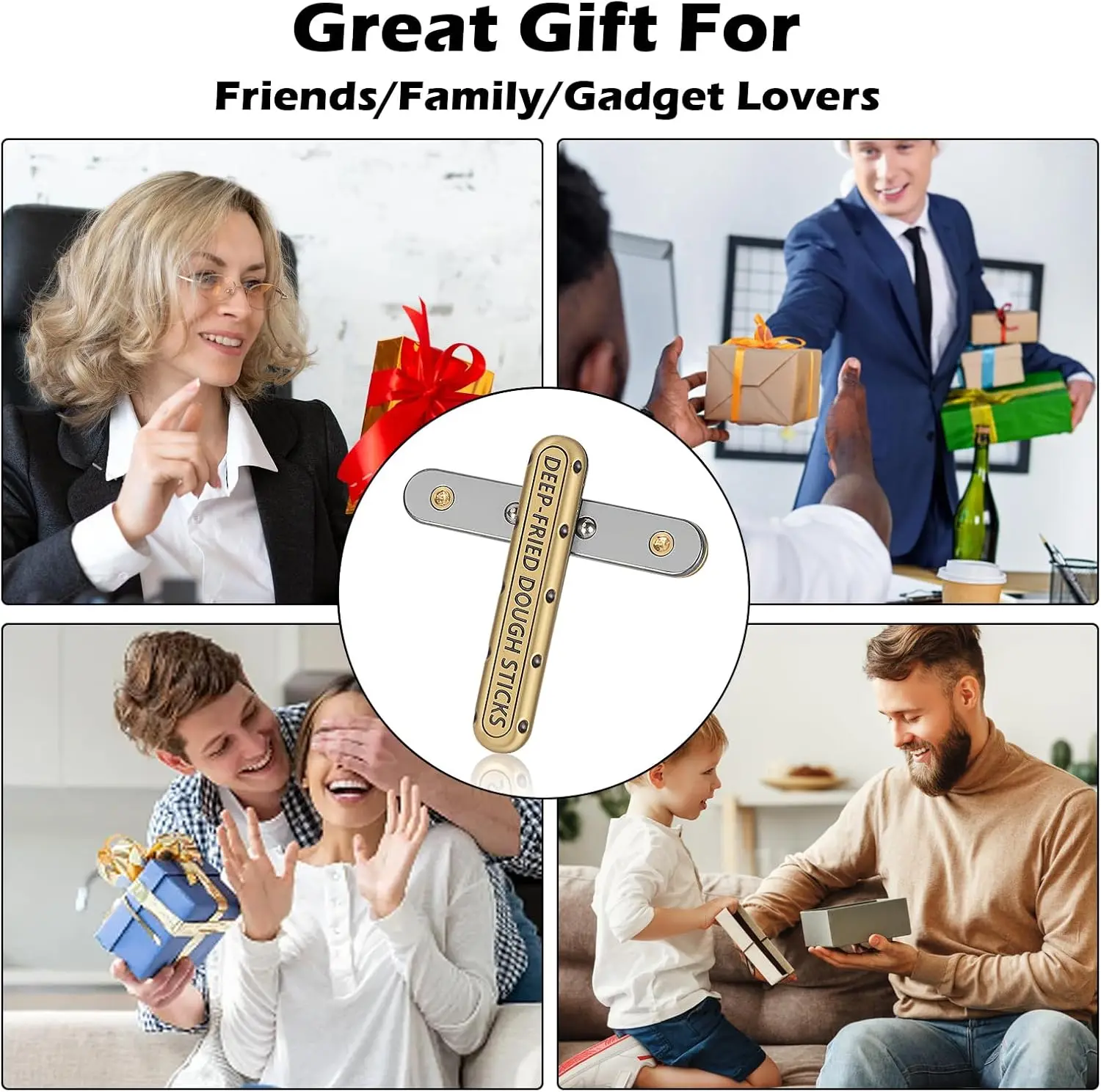 Curseur EDC Fidget en métal 3 en 1, pour Spinner métallique anti-stress, jouet Push Slider, Spinner à main, jouet à bande magnétique pour l'anxiété du tdah