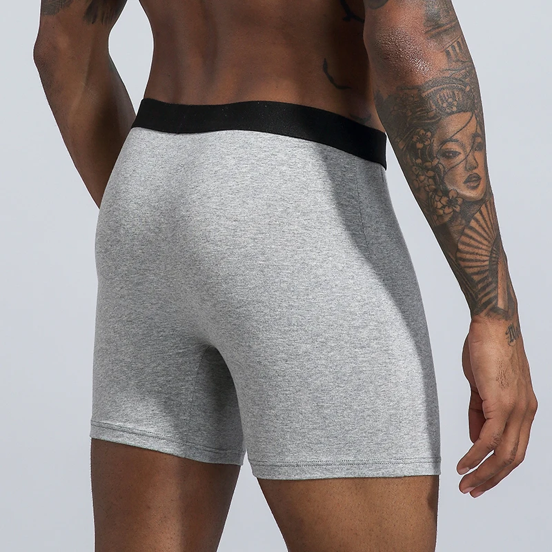 Calzoncillos bóxer de algodón para hombre, ropa interior Sexy de media longitud, 10 piezas