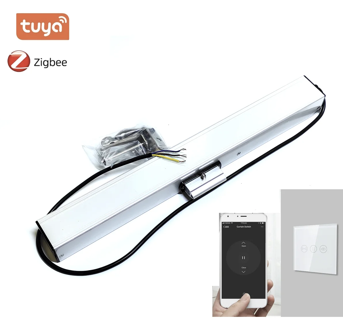 

220V Tuya wifi or Tuya zigbee Switch 400mm automatic Chain Electric Window opener closer shutter opener motore