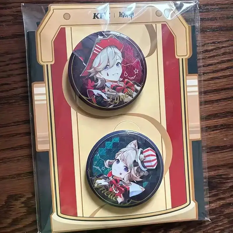 لعبة أنيمي لعبة أنيمي جينشين إمباكت الرسمية ميرش ميهويو الأصلية الأصلية LD Lyney Lynette Alhaitham Kaveh شارة أكريليك Sta