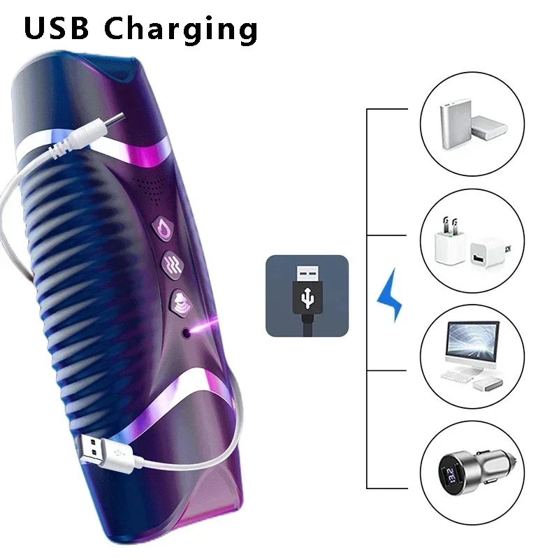 Automatische Mannelijke Masturbatie Penis Trainer Elektrische Klem Realistische Vagina Mond Pijpen Dual Channel Masturbatie Cup Seksspeeltjes