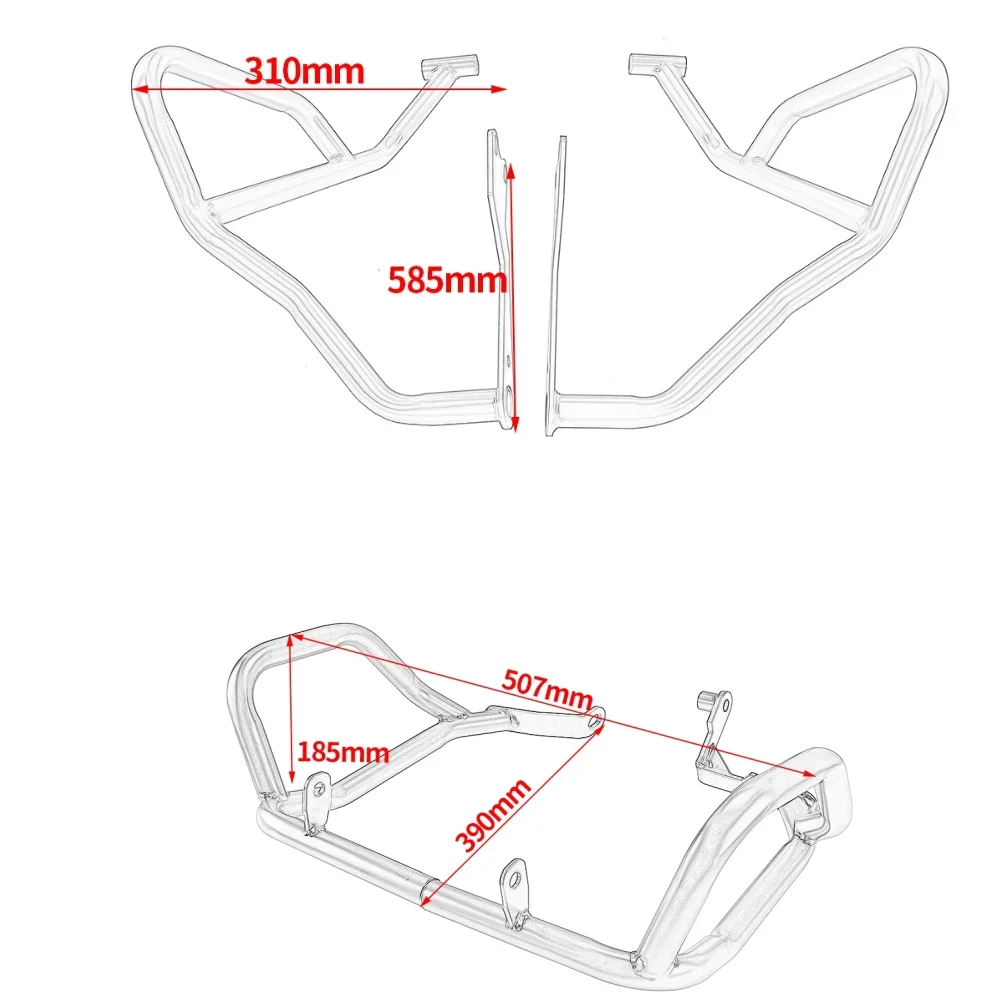 Protector de motor para motocicleta, barra de choque para carretera, accesorios de parachoques para Honda CB500X 2019-2022