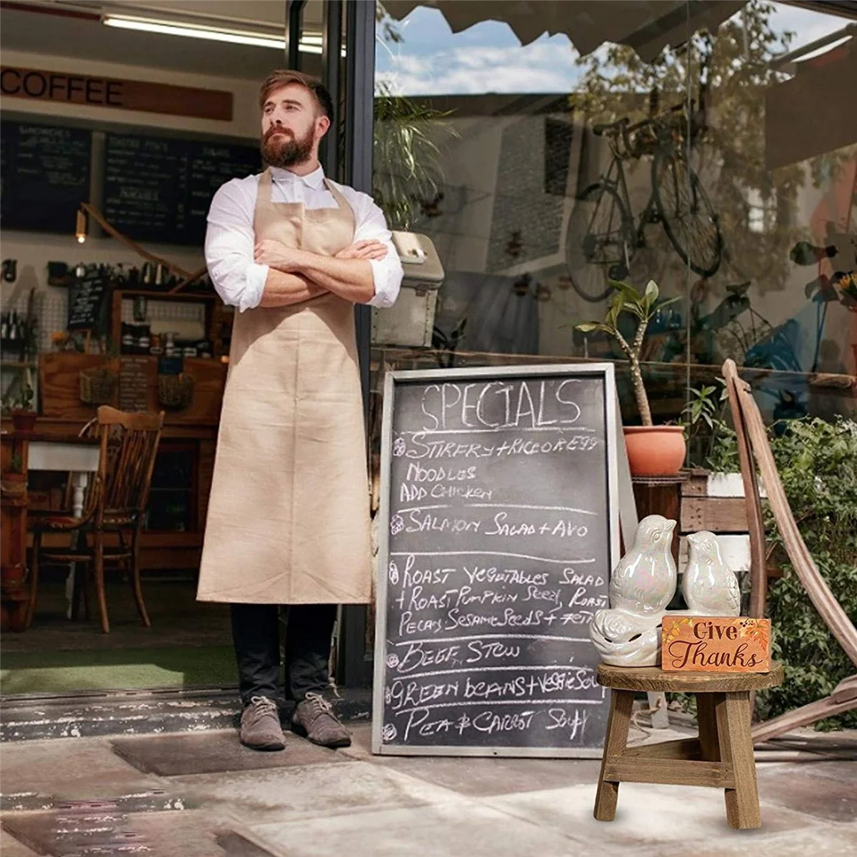 حامل نباتات خشبي ABUI-2X، حامل نبات عالي البراز، حامل وعاء زهور متعدد الوظائف، لتزيين البستنة وغرفة المعيشة #6