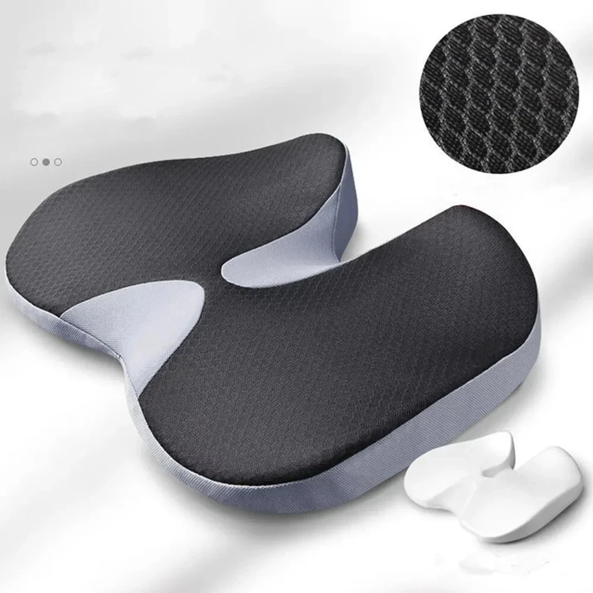 1 Stück Memory-Baumwoll-Autositzkissen, ergonomisches Design, lindert Hüftermüdung, Zuhause, Büro, Auto sind geeignet