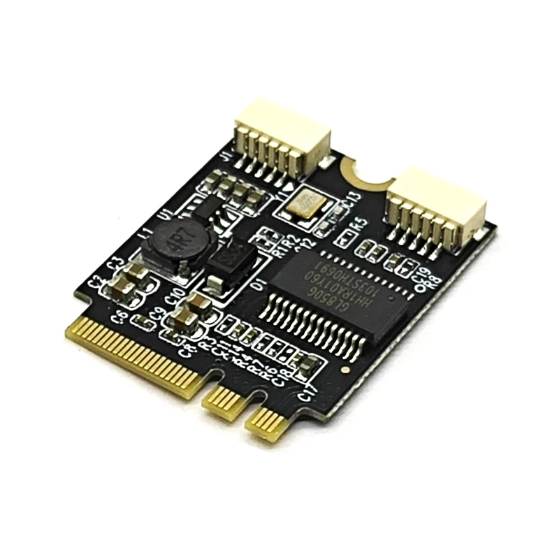 Laptop M2 WIFI Interface M.2 Key A/E to 2 Port USB2.0 Riser Card Key A+E to Dual USB Adapter GL850 Chip 30cm USB Extension Cable