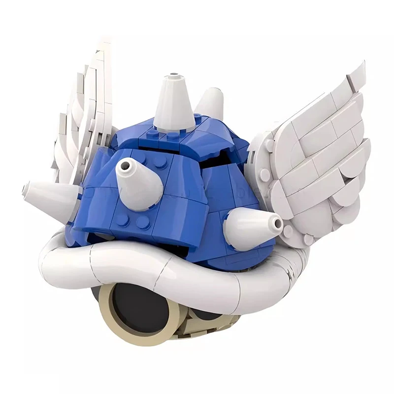 Bricklink MOC เกมอะนิเมะตัวเลข 40787 Kart Spiny Shell เต่าชุด DIY Creative Building Blocks ของเล่นเด็กคริสต์มาสของขวัญ