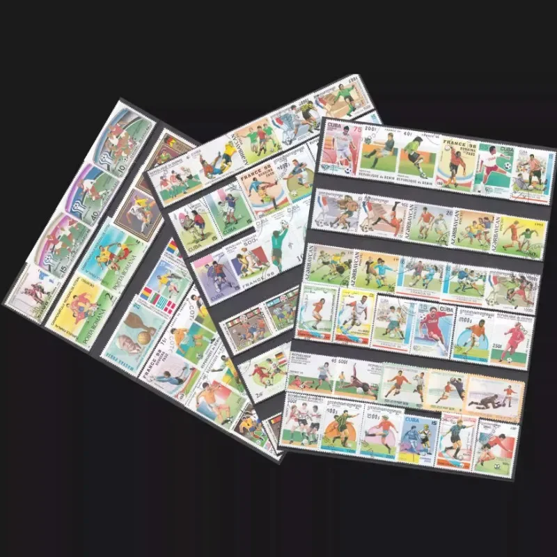 250 PCS / Lot,Different Topic Football Game Post Stamps From Word,No Repeat,Used with Post Mark