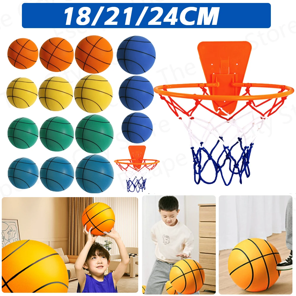 

Kids Bouncing Silent Basketball High-Resilience Mute Dribbling Basketball Lightweight 3/5/7 for Children Gift baloncesto regalos