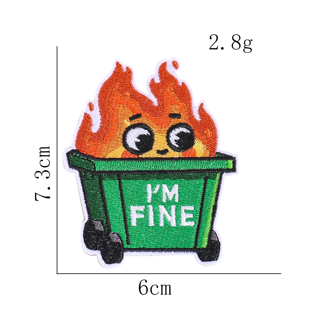 Trendige Aufbügel-Stickereien mit Flammenmuster, modische Deko-Patches für Jeans, Jacken, Rucksäcke, tägliche Verzierung – Detail 6