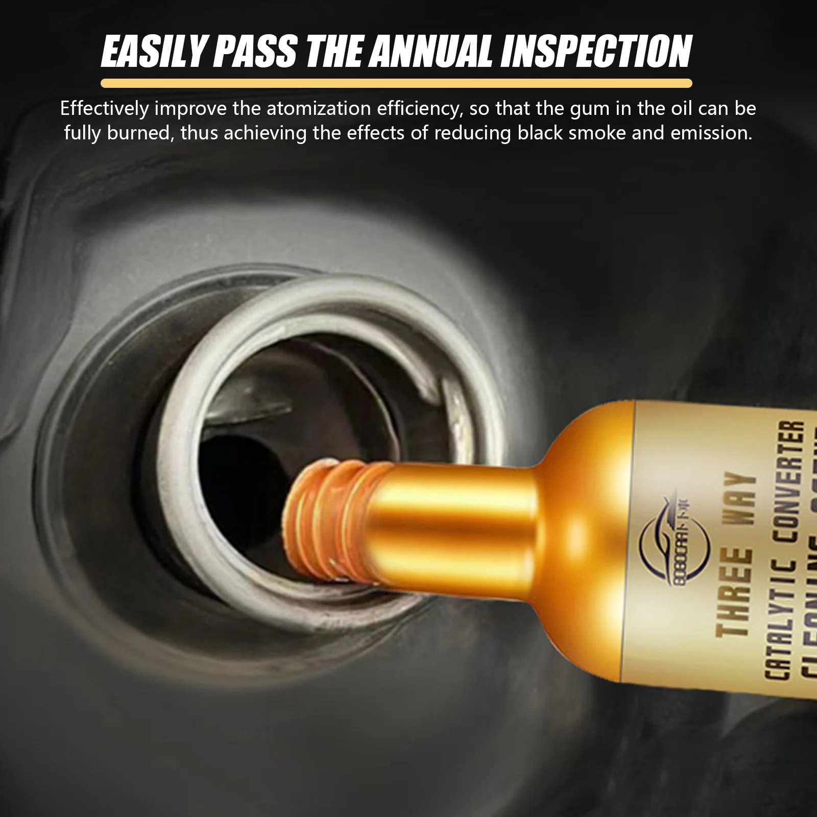 Engine Catalytic Converter  Interior No-Removal Exhaust Three-Way Catalytic Cleaner for   Automotive
