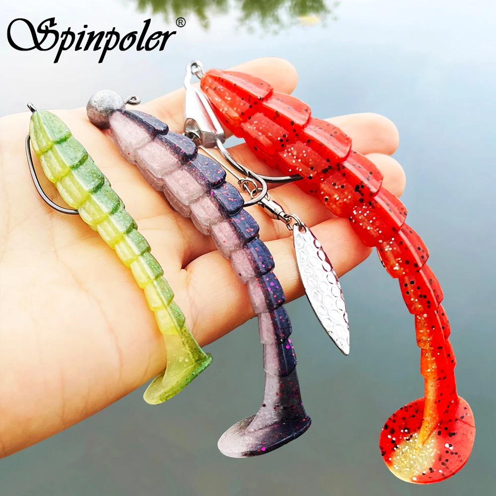 Spinpoler disjoncteur 7 cm 9 cm 11.5 cm appât souple leurre de pêche palette T queue bâton ver salé alose Swimbait Wobbler bar brochet truite