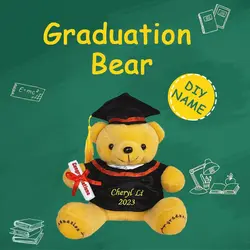 Graduation  Gift Customization Logo Cute  Hat Doll Doctor Bear Plush Toy High Quality Teddy Bear Children Surprise