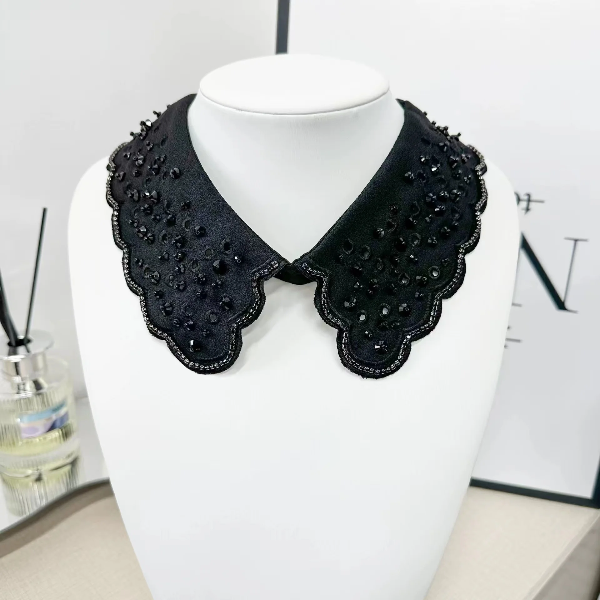 Korean Fake Shirt Collar Vintage Lace Pearl Necklace Women Fake Collar Decoration Collar Fake Collar Detachable Collar