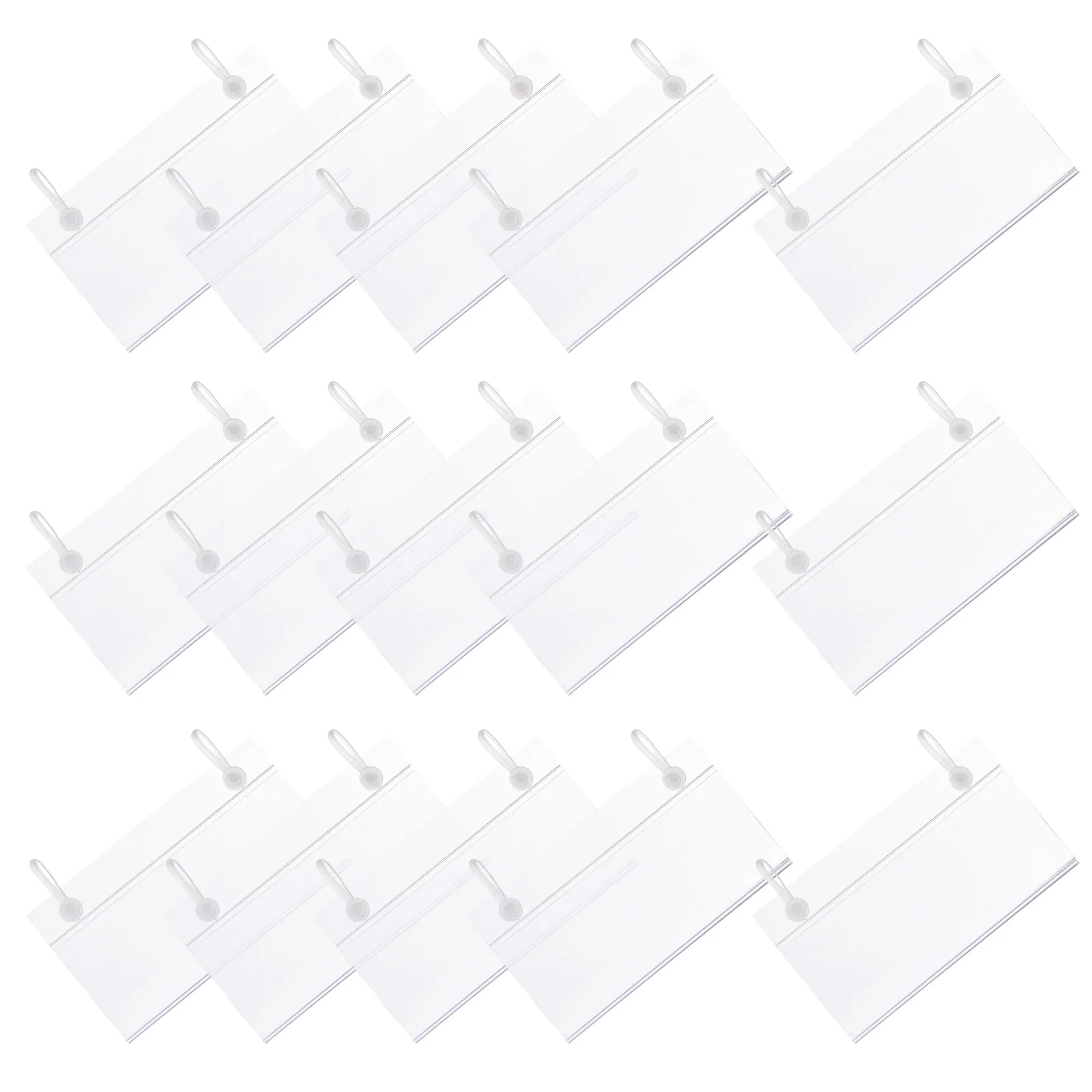 100Pcs Penyangga Label Harga Transparan Penyangga Label Rak Kawat Desain Pengait Ganda Klip Display Supermarket Ritel Penyangga Label Rak