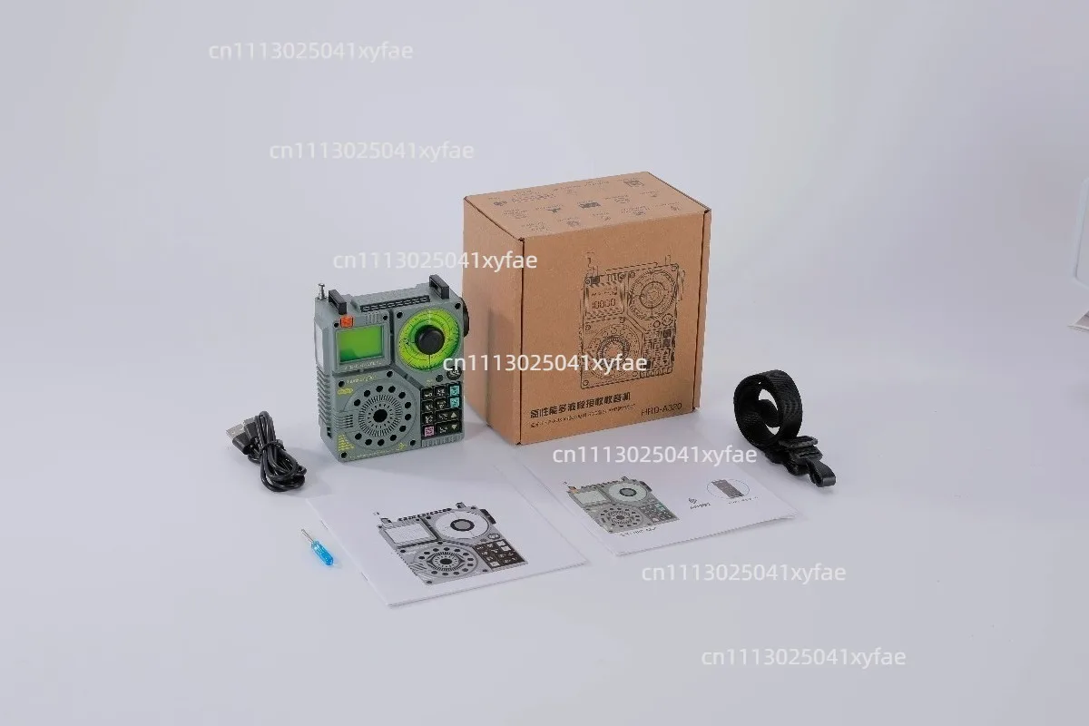 Portable Full-Band Receiving Device Supports FM AM SW AIR VHF Weather Band Bluetooth Recording Speaker TF Card AUX Input