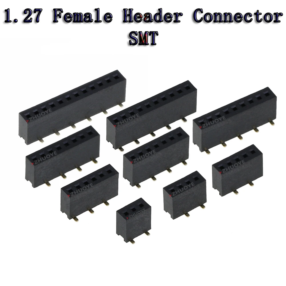 1.27 Female Header Connector SMD  Plastic high 4.3MM 1*2P/3P4P5P6P7P8P9P10P40P50P