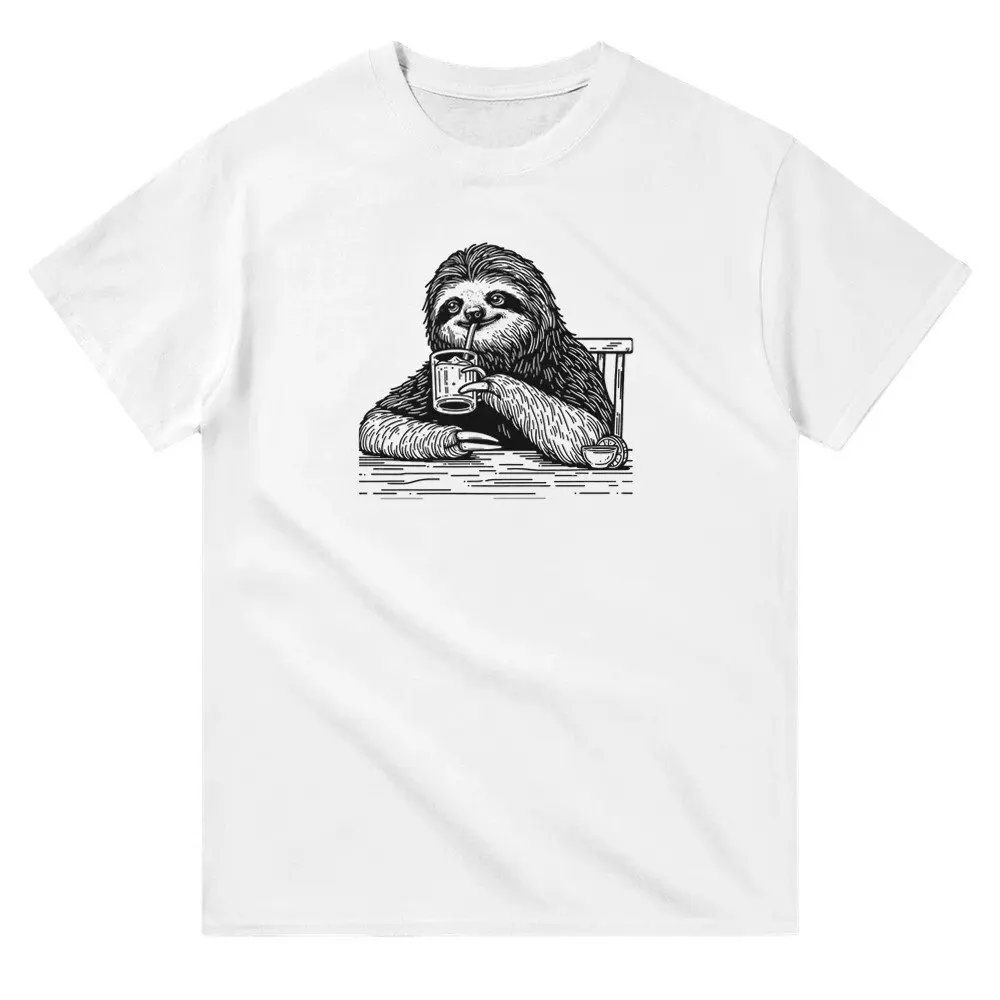 Sloth Bar Scene T Shirt Animal Lover Funny S For Him Her