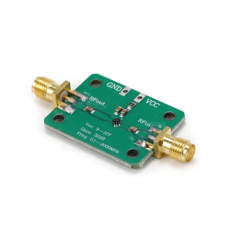1-10pcs LNA 0.1-2000 MHz 60dB High Gain Low Noise Versterker Module Amp Board RF breedband Module DC 6-12V 35mA Board
