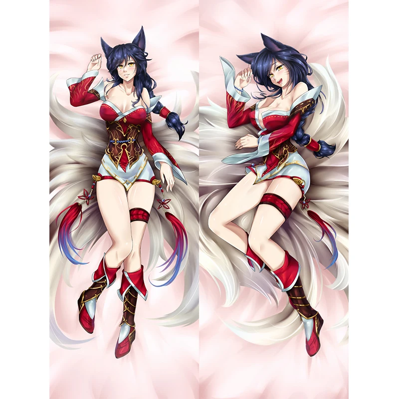 Dakimakura Anime Pillow Cover Ahri Double Sided Print Life-size Body Decoration