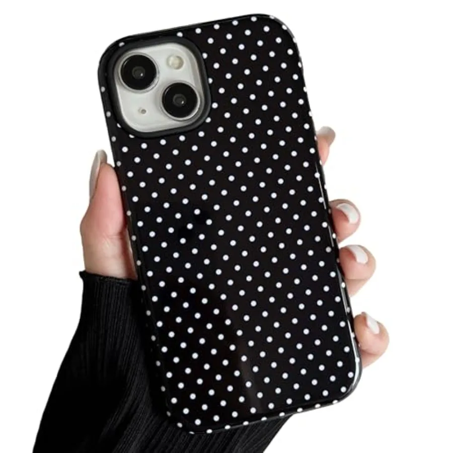 

Magnetic Case, Polka Dot Phone Case Cute for Girl Women, Compatible with Magsafe, Hard PC+Soft TPU tective Phone Cover