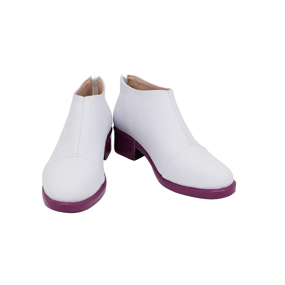 Jojo anasui sapatos brancos cosplay jojo's bizarre adventure narciso anasui botas cosplay sapatos de couro feitos sob encomenda