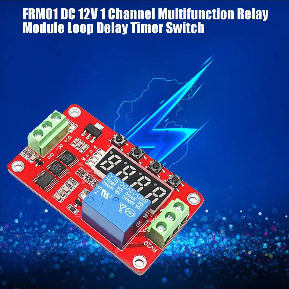 Hot FRM01 DC 12V 1 Channel Multifunction Relay Module Loop Delay Timer Switch Self-Locking Timing Module Dropshipping