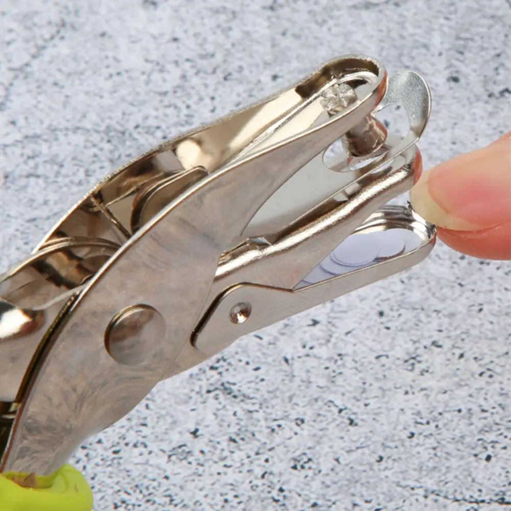 2Pcs 3/6mm Single Hole Punching Machine Portable Rubber Handle Mini Paper Puncher Creative 3 Color Available Punch Plier