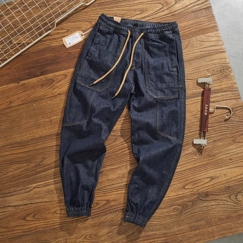 Primary Jeans men May Khaki vintage loose feet cotton Harlan wide leg high-end pants trend