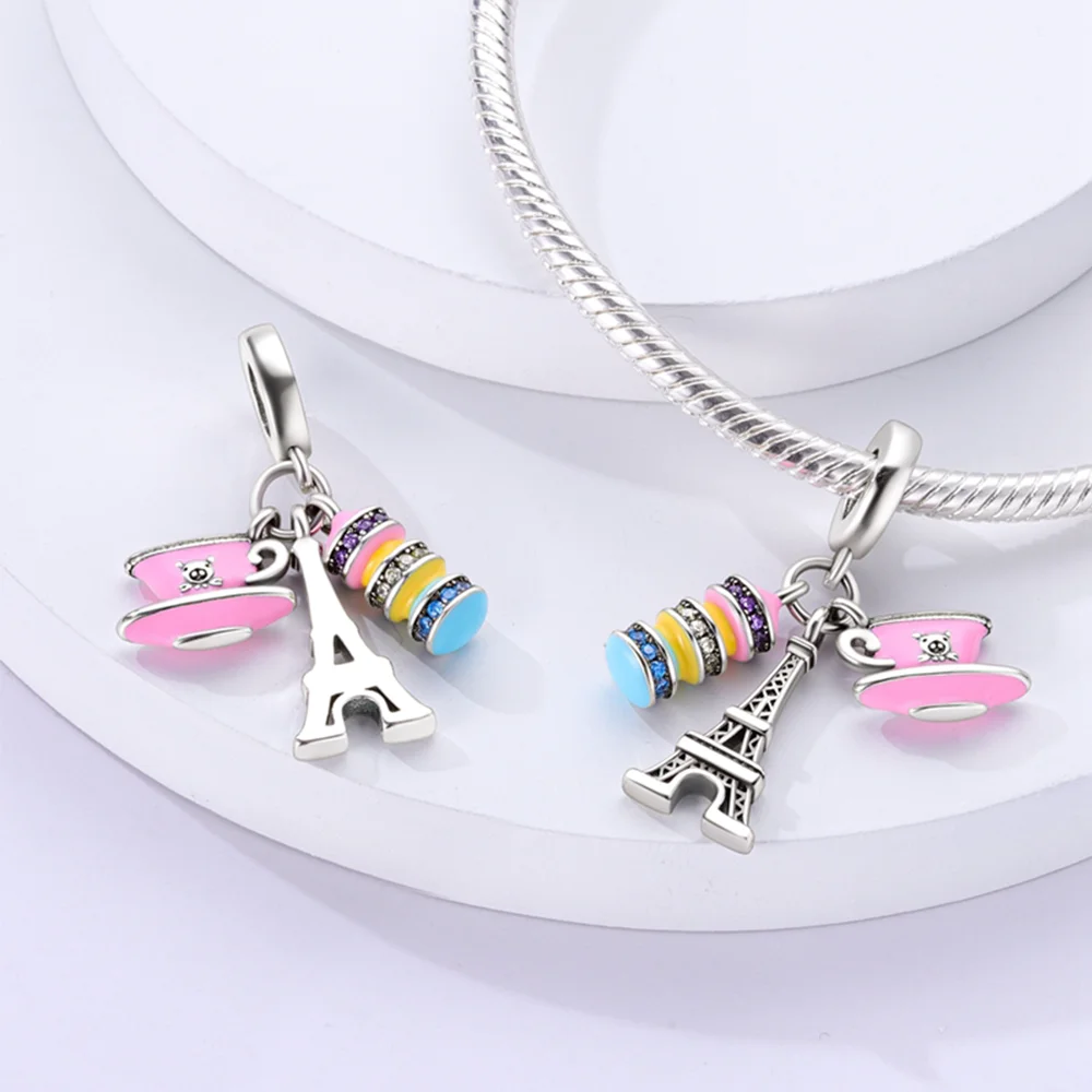 

Подвески Plata 925, оригинальные розовые бусины серии для подвесок, браслет из стерлингового серебра 925 пробы, бусины для изготовления ювелирных изделий, женский подарок