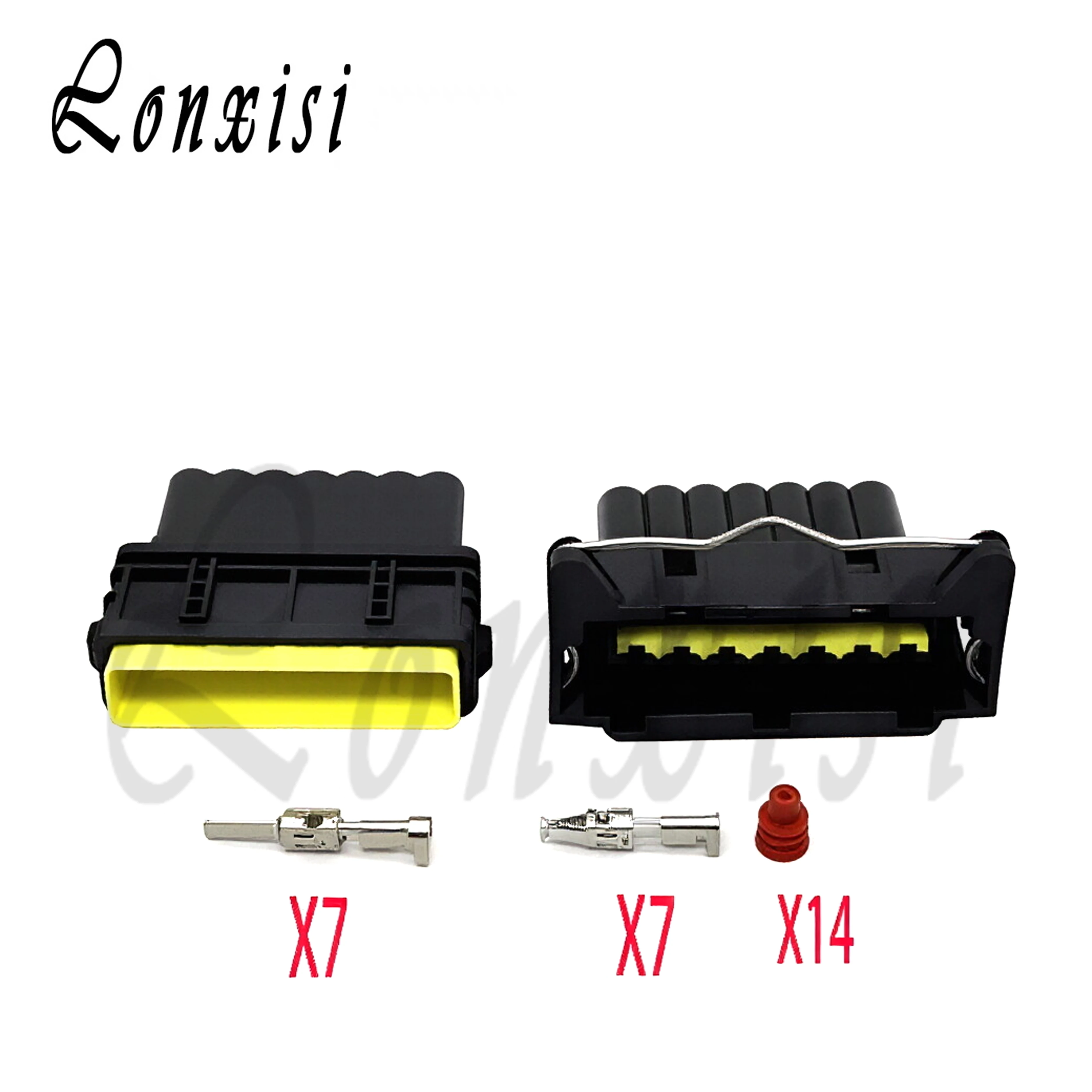 

1 Set 3.5mm 7 Pin Car Engine Socket Automotive Waterproof Male Female Connector Sensor Plug With Terminals