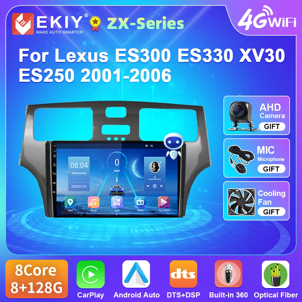 

EKIY Car Radio For Lexus ES300 ES330 XV30 ES250 2001-2006 Multimedia Video Player Navigation 4G GPS DSP WIFI 2 Din No DVD