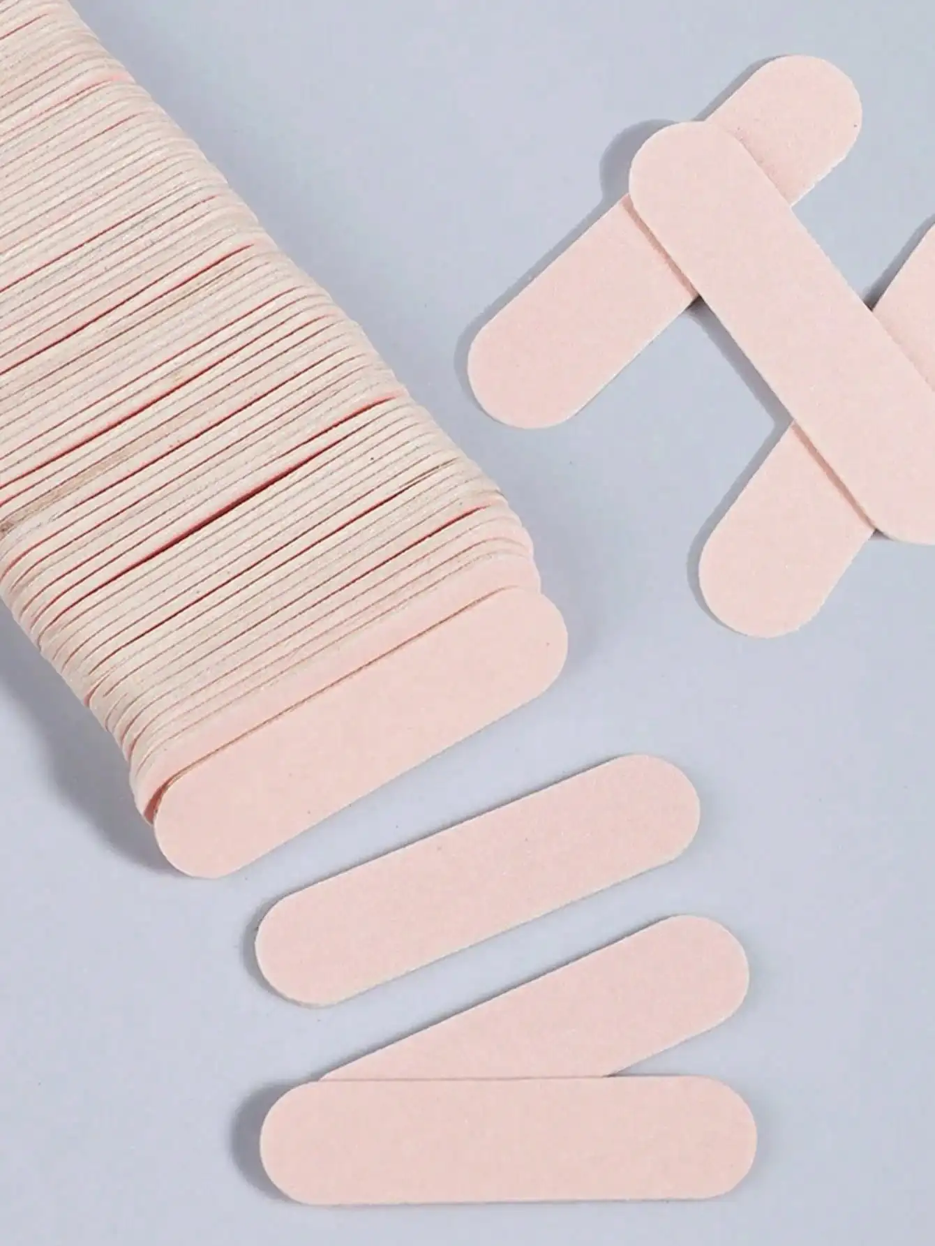 10/20/50/100/200 Pieces of Disposable Pink DIY Mini Nail File-Double-Sided Sandpaper File, Suitable for Manicure and Pedicure, S
