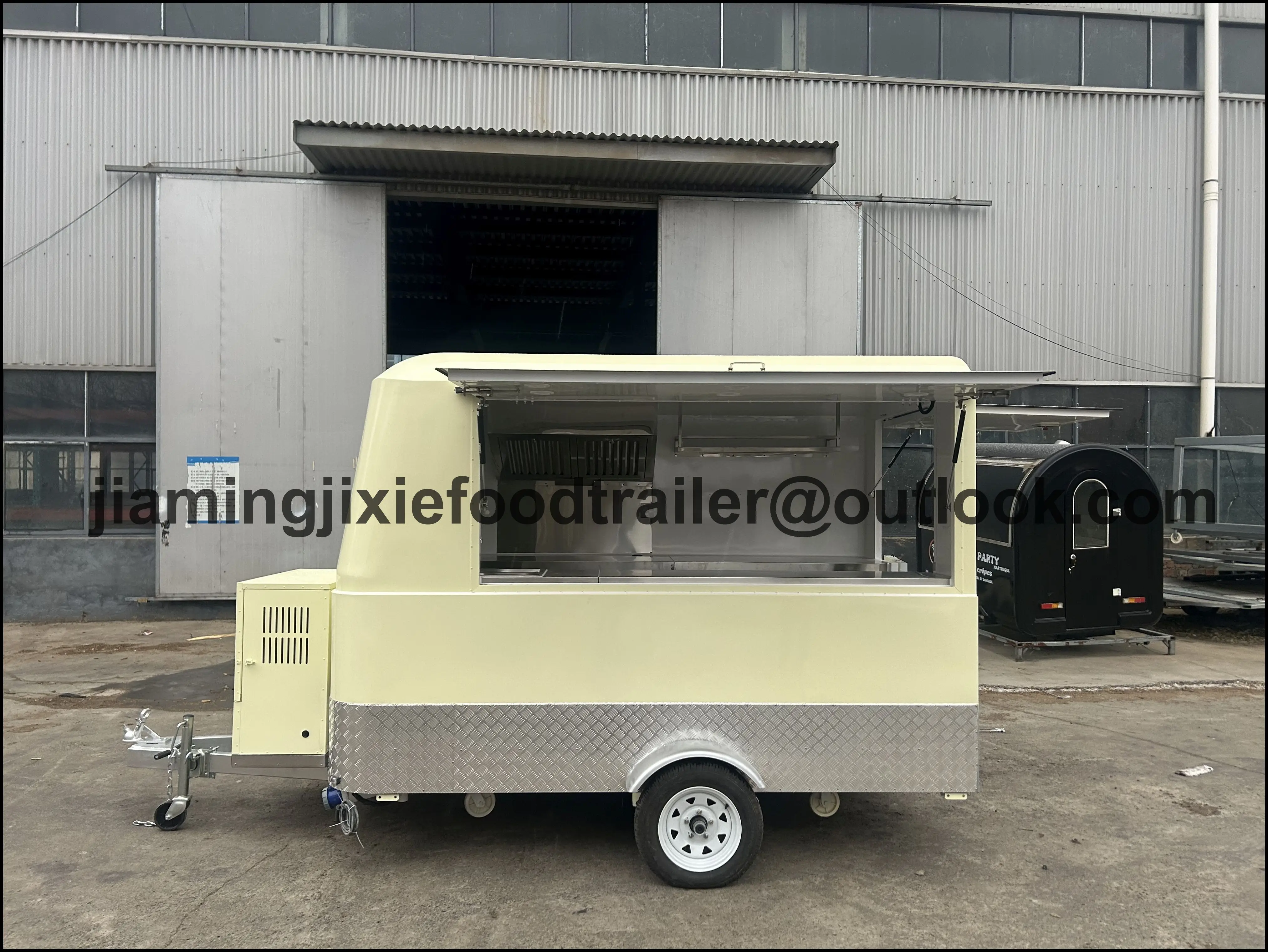 

Mobile Restaurant Bar Catering Trailer Fully Equipped Dessert Donut Hot Dog Cart Crepe Pizza Food Truck with Full Kitchen