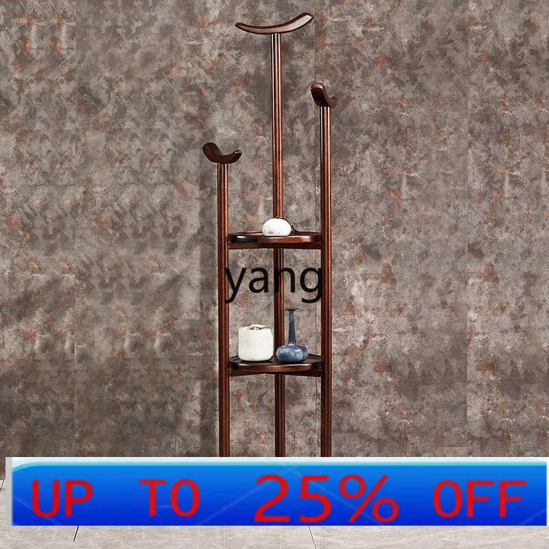 

CX New Chinese Style Ebony Wood Clothes Rack Floor-standing Multi-functional Coat Rack Bedroom Clothing Storage Artifact
