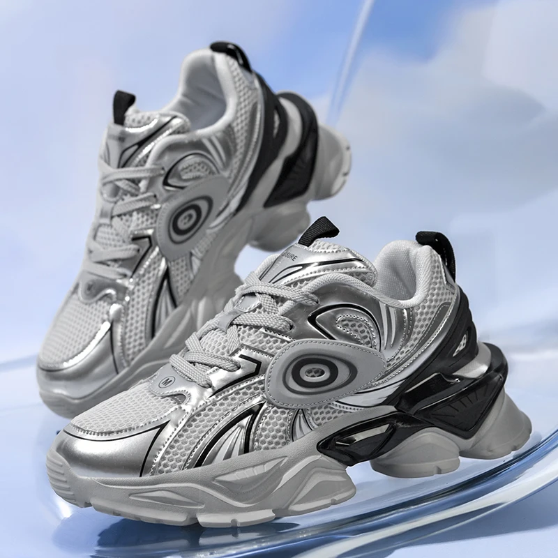 

Men's Rotary Buckle Carbon Plate Running Shoes Waterproof Mesh Breathable Thick Sole Shock Absorption Outdoor Road Off-Road Snea