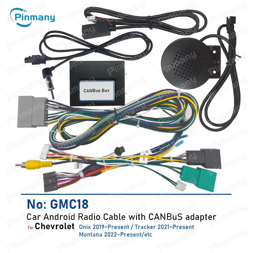 

Install Aftermarket Car android head unit Cable Power Wire Harness connector CAN Bus Adapter for Chevrolet Onix Tracker Montana