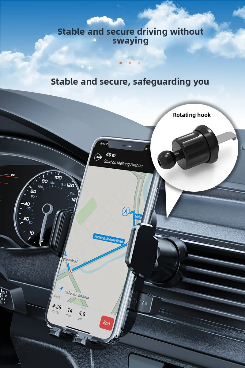 Auto-Handyhalterung mit Klebe-Saugnapf, faltbar, drehbar und hitzebeständig für die Mittelkonsole des Armaturenbretts – Detail 3