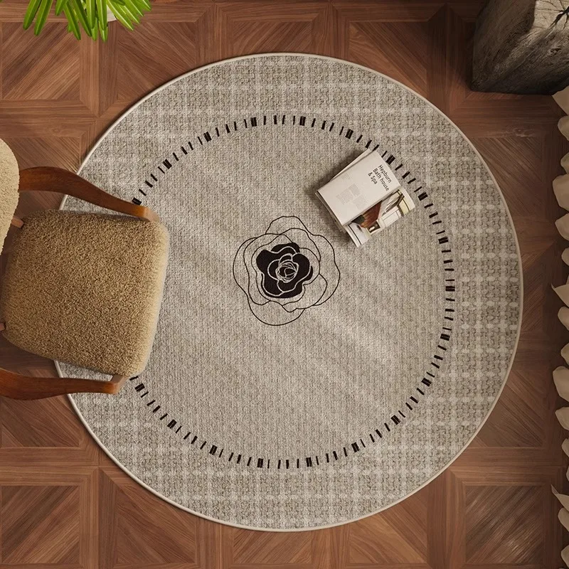 VIKAMA Round Office Carpet, European-Style Living Room Sofa, Coffee Table Rug, Study Chair Cushion, Bedroom Bedside Rug, Decor view 4