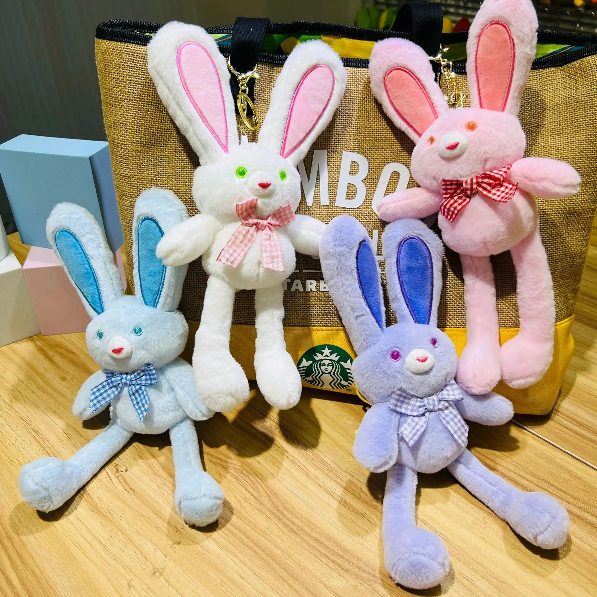 

Plush Pull Ear Rabbit Pulling Rabbit Toy Rabbit Pendant Accessories Keychain Doll Gift