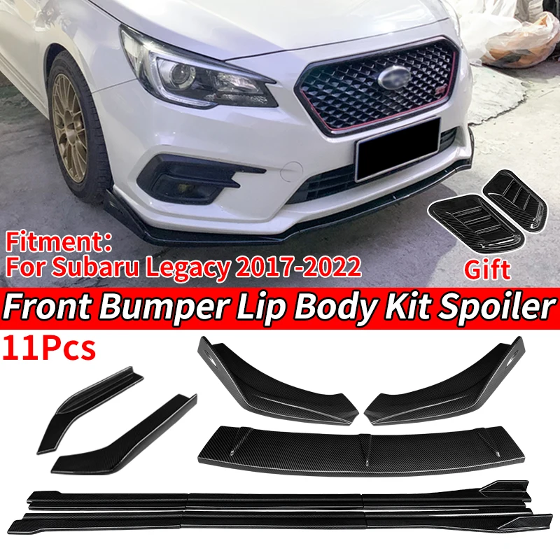 

Car Front Bumper Splitters Lip Body Kit Spoiler Side Skirts Extensions Rear Wrap Angle Accessories For Subaru Legacy 2017-2022