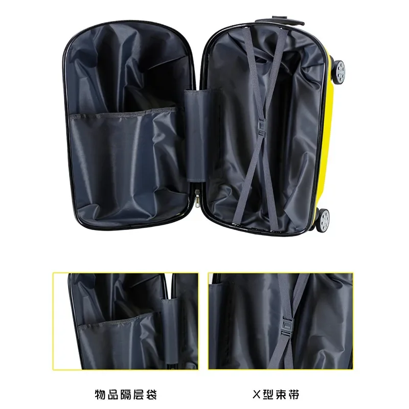 Auto Kinderen Cartoon Bagagebox 18 Inch Reizen Instappen Oplegger Doos Universele Wiel Monteerbare 3d Trolley Box