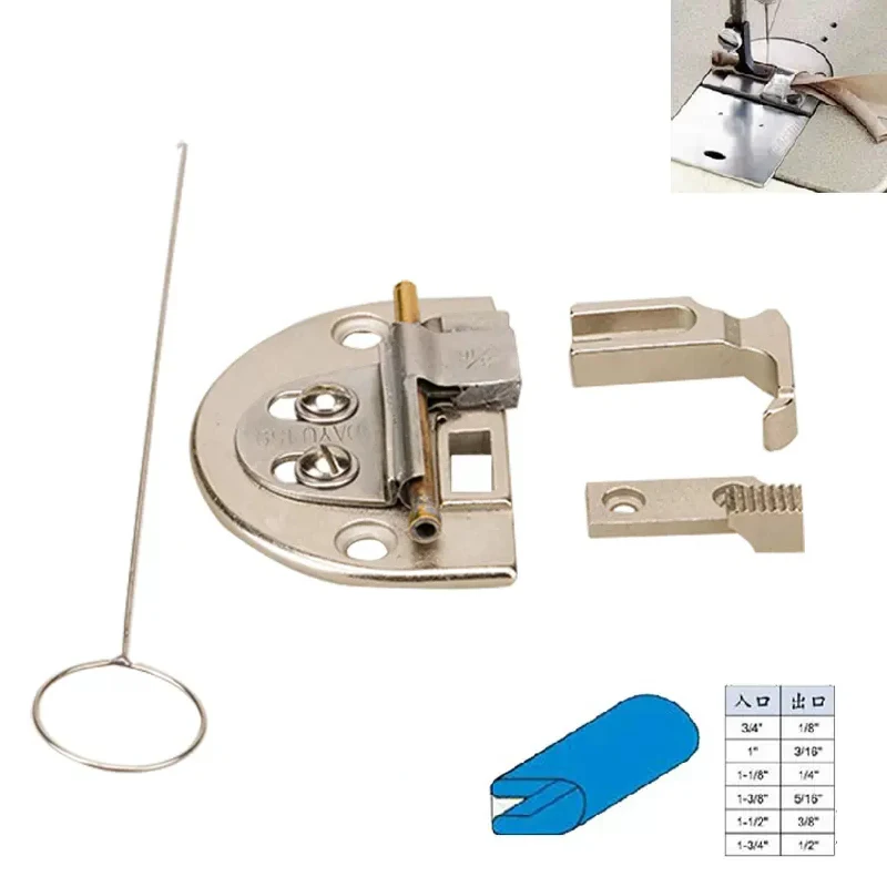 

DAYU159 Spaghetti Folder Attachment Makes Tube String for Industrial Lockstitch Sewing Machine Belt Turning Pull Cylinder Beader