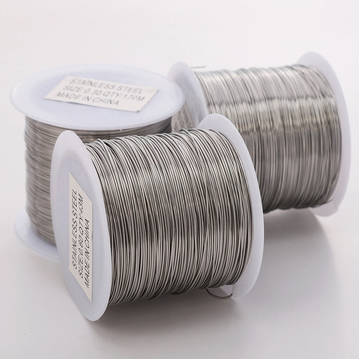 1Roll 304 Stainless Steel Wire Handmade Beading Wire, Size 0.2-0.6mm ...