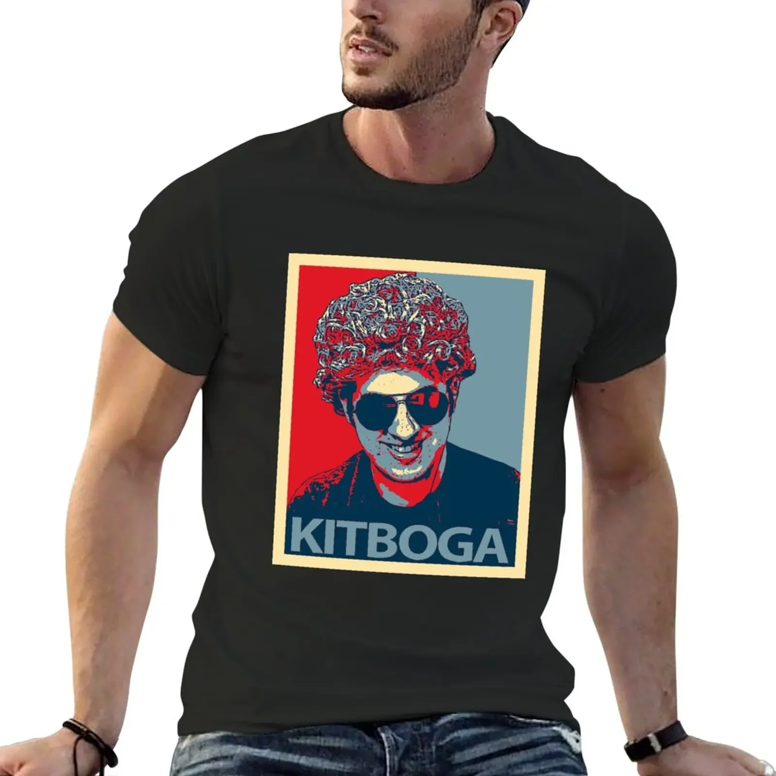 kitboga artwork T-Shirt summer top blanks boys animal print men clothes