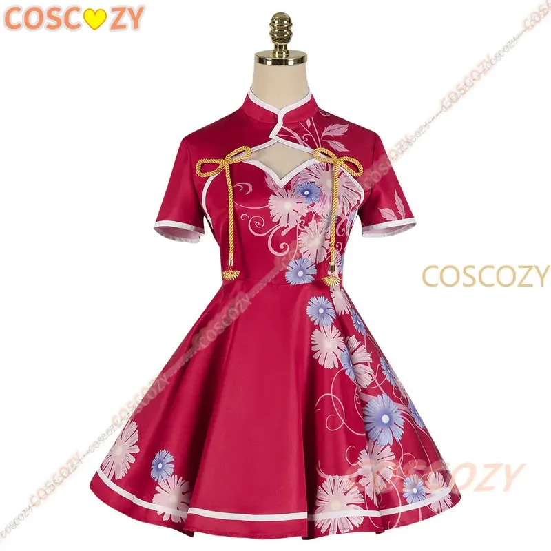 Anime cosplay kostüm ruby cheong sam traditionelle frauen rotes kleid anime ashi no ko ruby hoshino cosplay schöne party cos cosplay