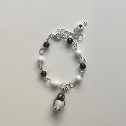 penguin charm bracelet handmade beaded Jewelry aesthetic y2k