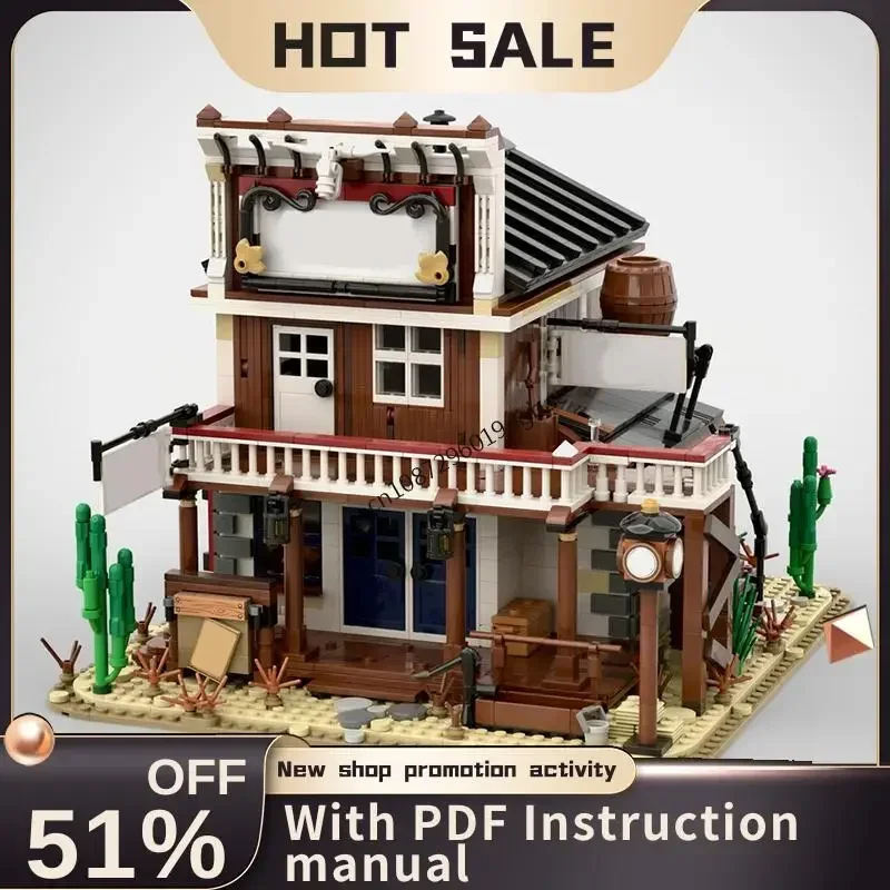 

Новый 2355 шт. Moc Европейский западный вид на улицу Детективное агентство Модель на заказ Головоломка Diy Креативные идеи Детские игрушки Подарки на день рождения