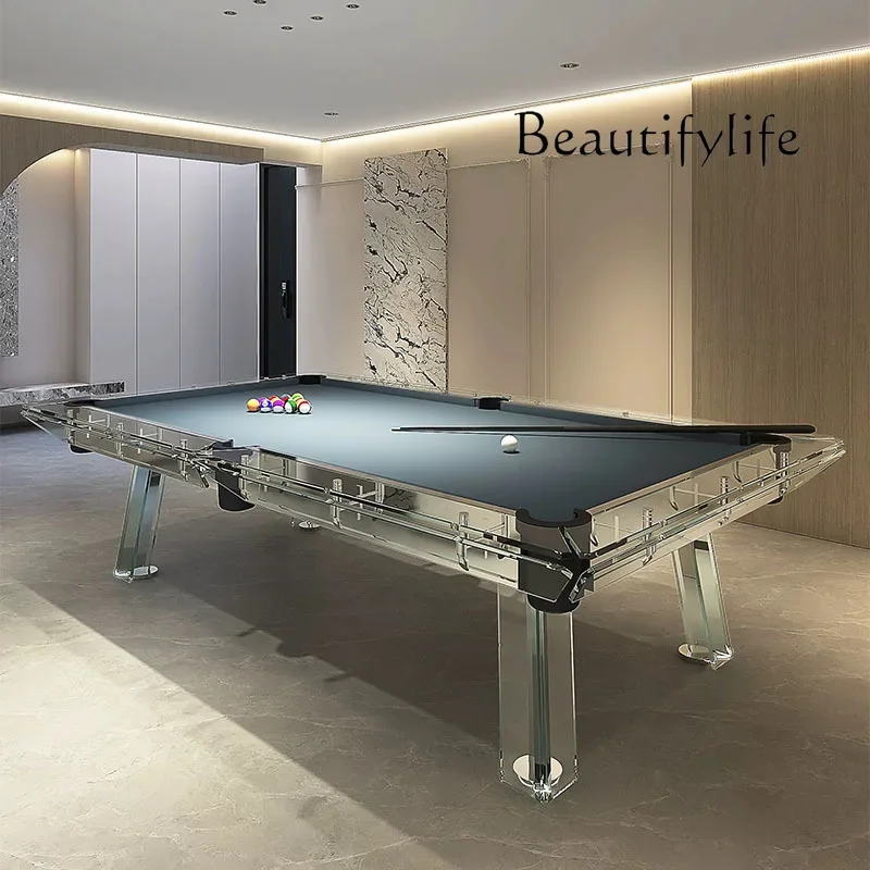 Y High-end Crystal Glass Standard Pool Table Household Indoor Tempered Glass Pool Table
