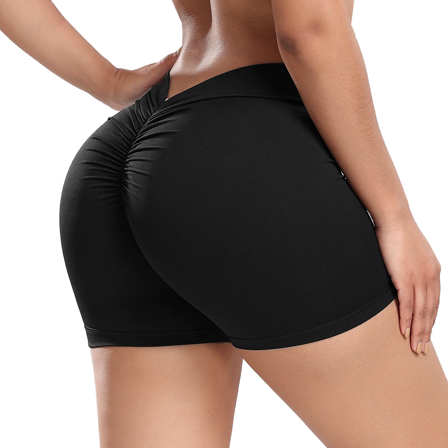 

FITTOO Women's Yoga Shorts High Waist Scrunch Booty V Butt Comfort Fitness Gym Tights Squat Proof Naked Feel Biker Leggings New