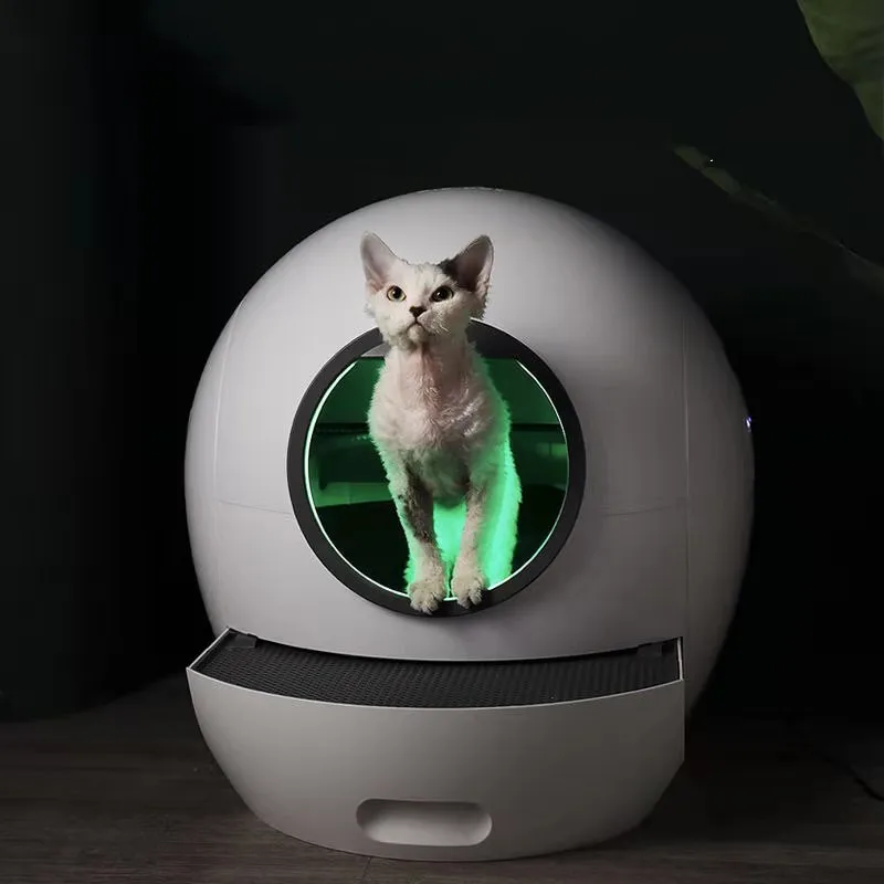 

2023 Luxury Enclosed Super Large Space Self-cleaning Smart Cat Box Cat Toilet Automatic Cat Box